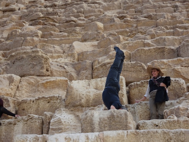 Handstands on the Great Pyramids of Giza